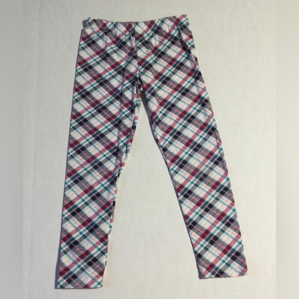 Girls Size Small (7/8) Multi Colored Plaid Leggings
